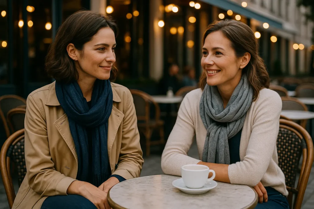 Kvinnor på café
