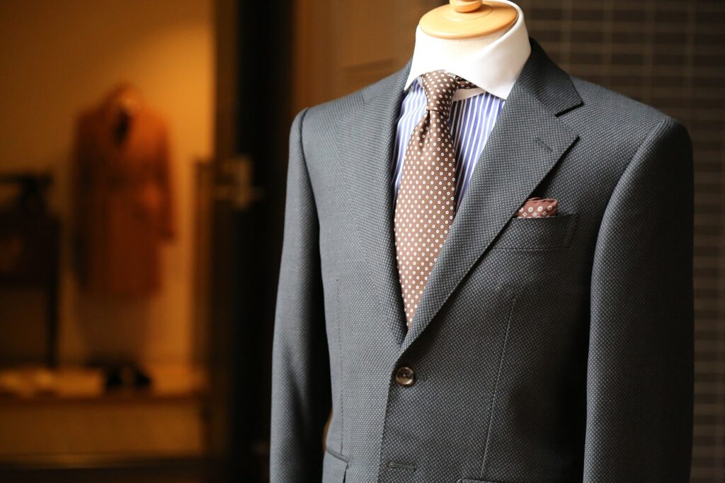 kavaj med pocket square