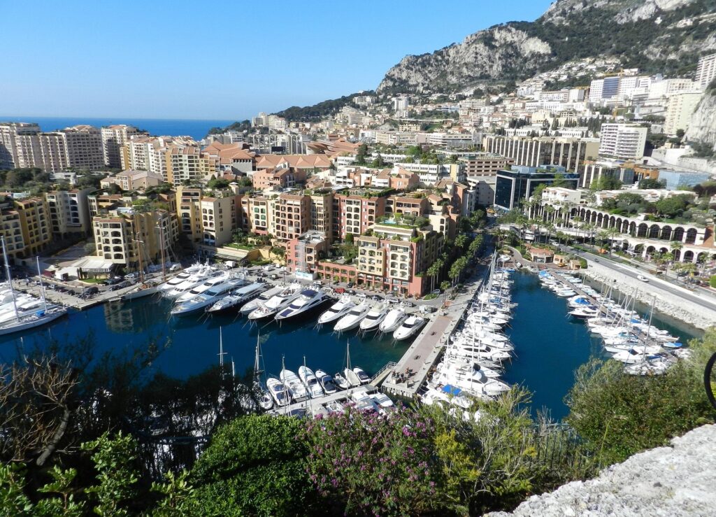 monaco båtar hamnen