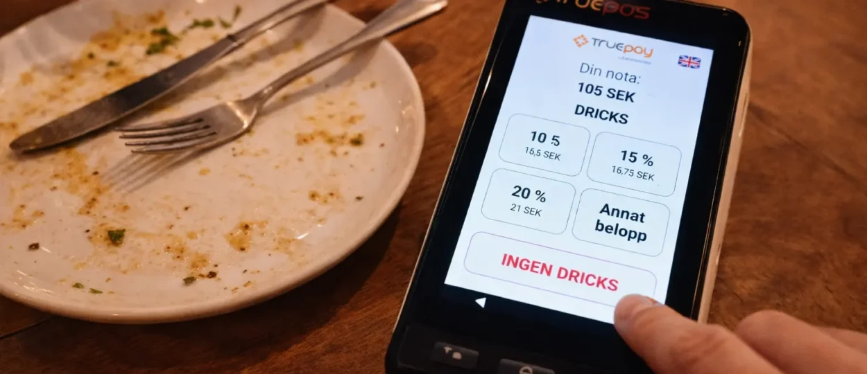 Betalterminal ingen dricks